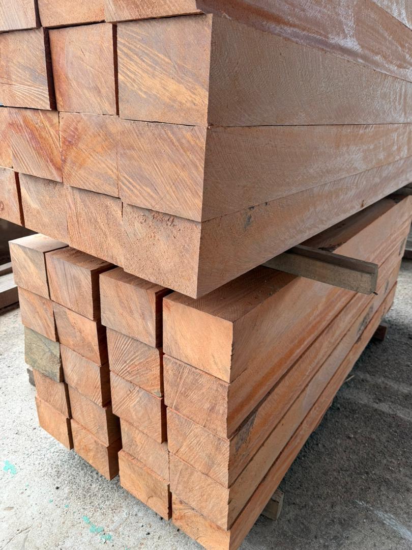 Sawn hardwood beams, Ghana mill