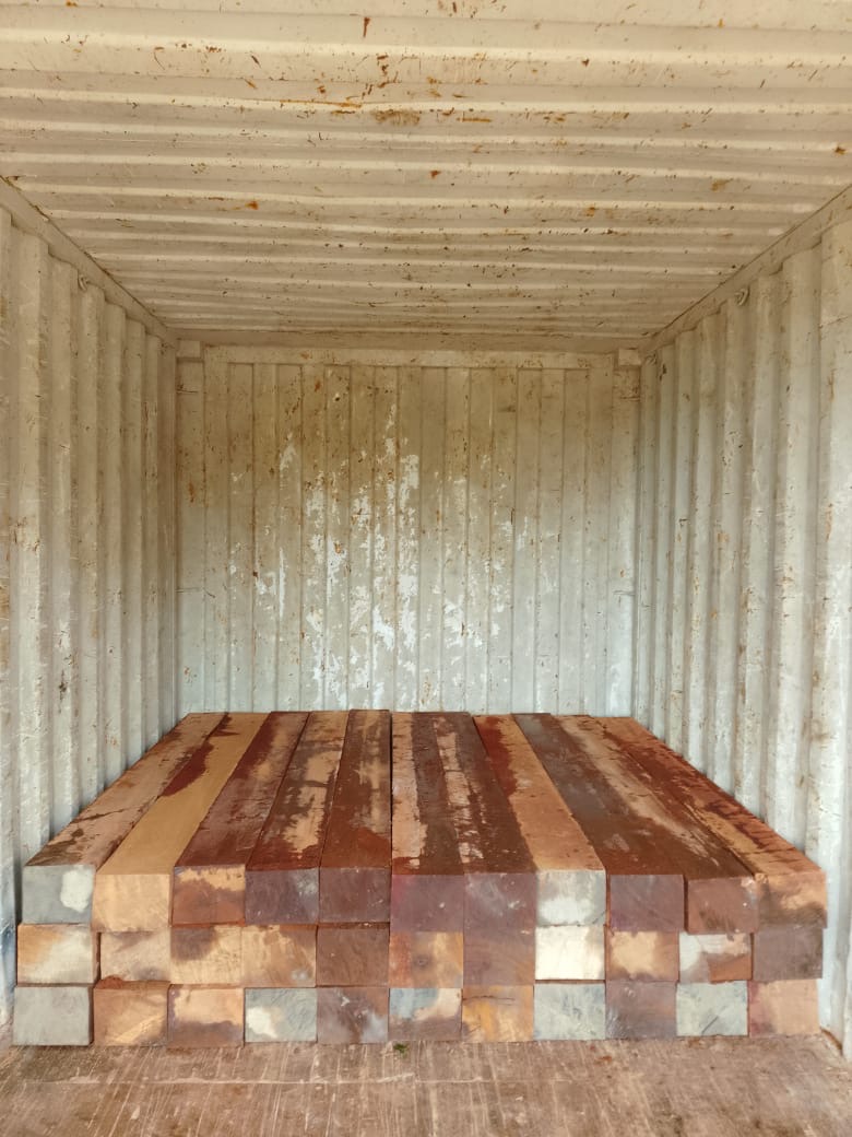Container loading in progress, Ghana